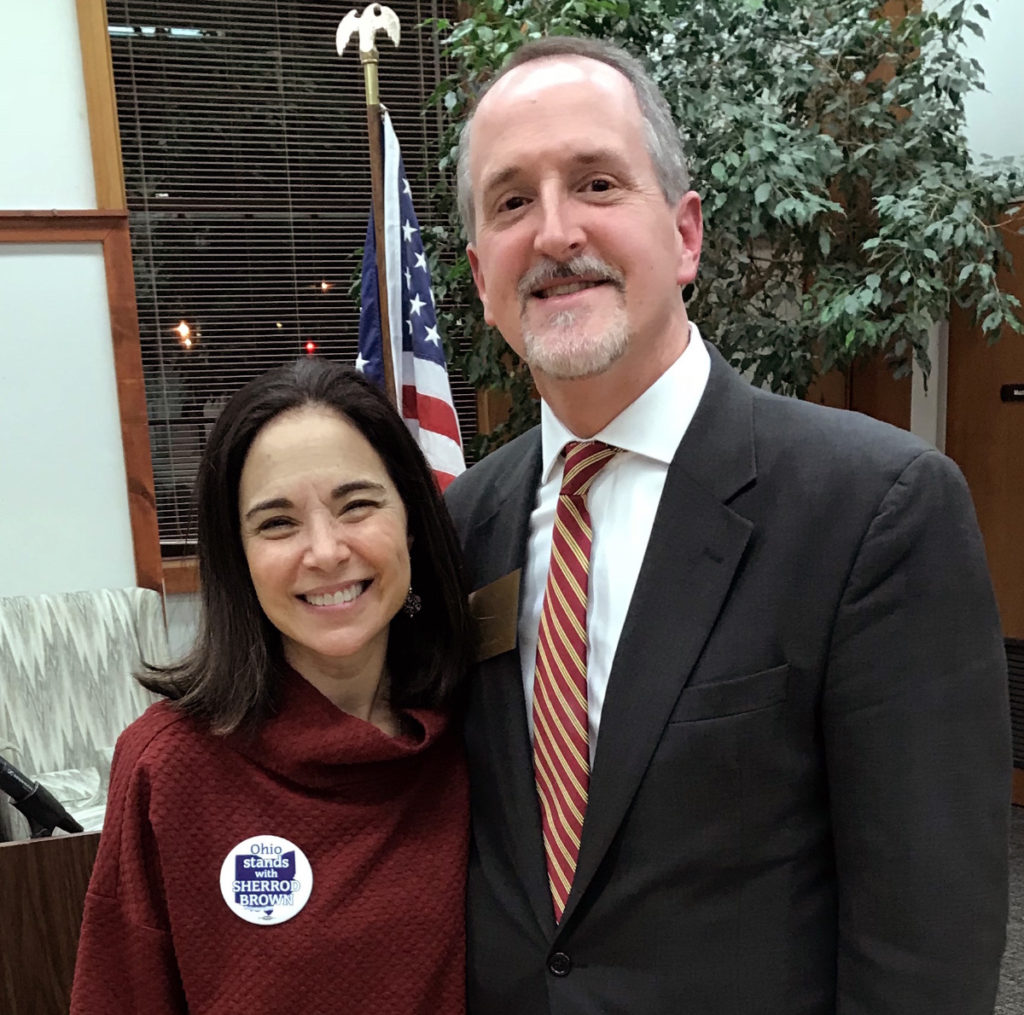 William with Jane Buder Shapiro, President of Shaker Heights Democratic Club