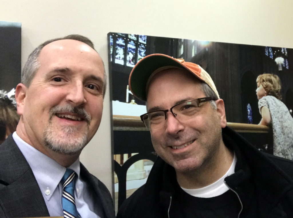 William with Rabbi Robert Nosanchuk, Anshe Chesed Fairmount Temple