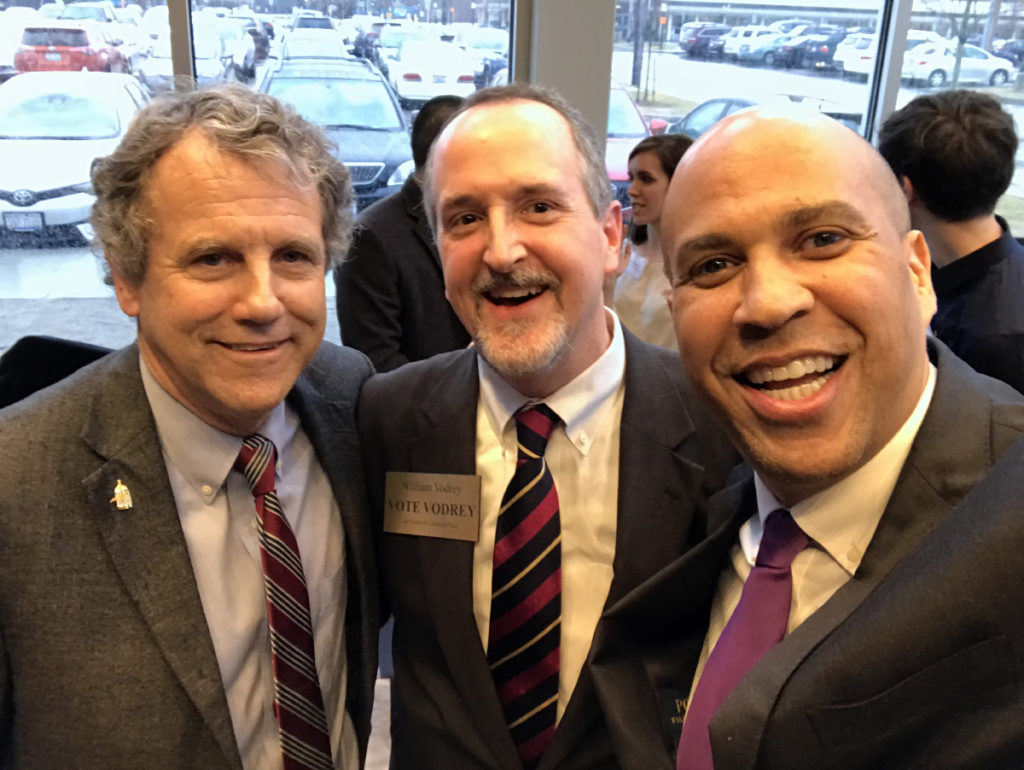 William with Senators Sherrod Brown and Cory Booker